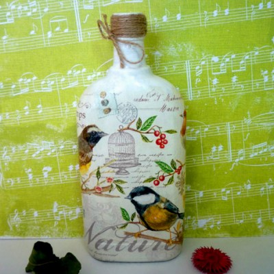 Декоративная бутылка «Пение птиц»